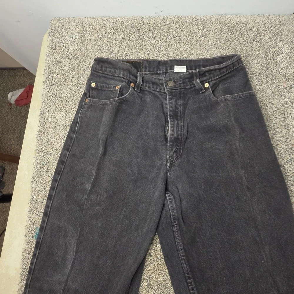 Levis 560 Loose Fit‎ Tapered Leg Jeans Mens 33x34 Faded Black Vintage Denim